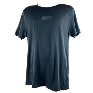 Hurley Black T Shirt Boxed Logo Casual Short Sleeve Crewneck Mens Large Tee Surf